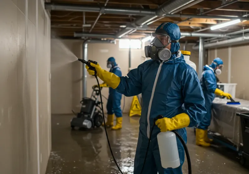 Basement Sanitization and Antimicrobial Treatment process in Elmore, AL