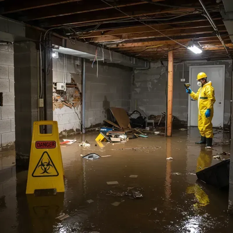 Flooded Basement Electrical Hazard in Elmore, AL Property